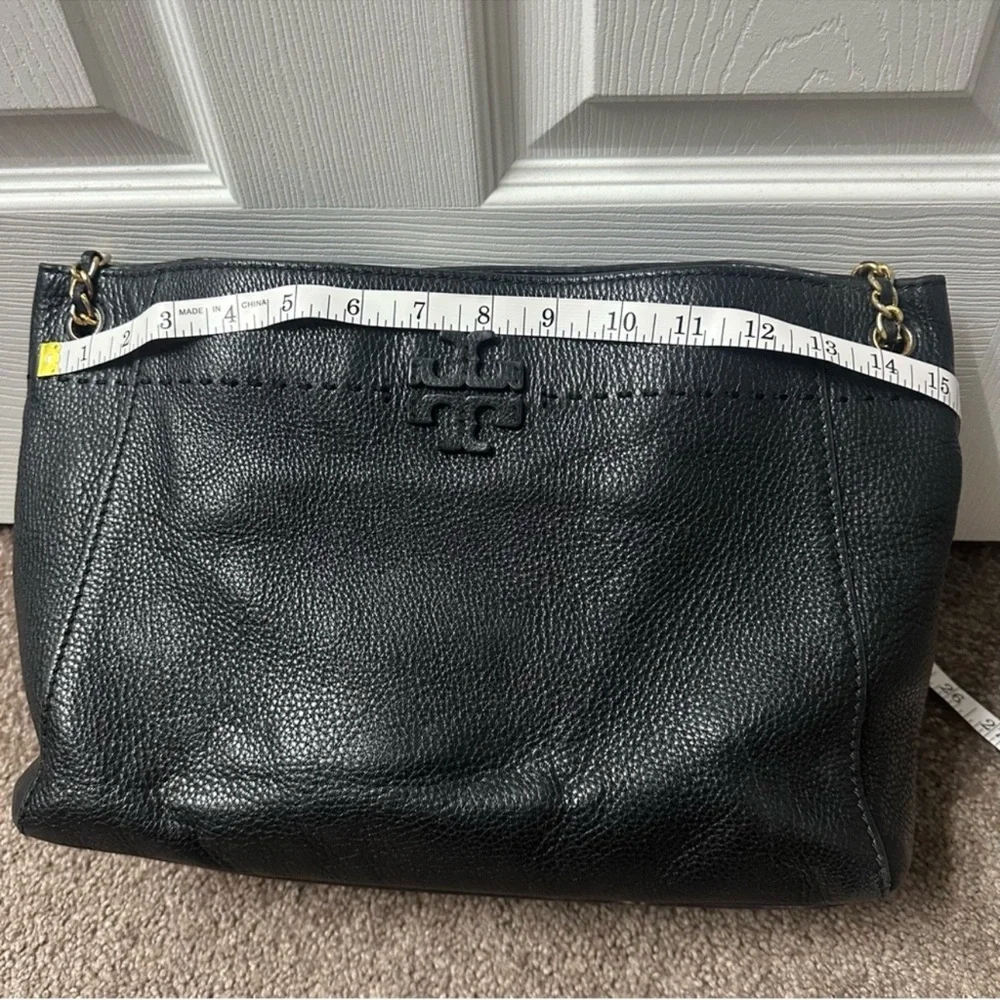 Tory Burch Black Shoulder Bag with Gold Accents